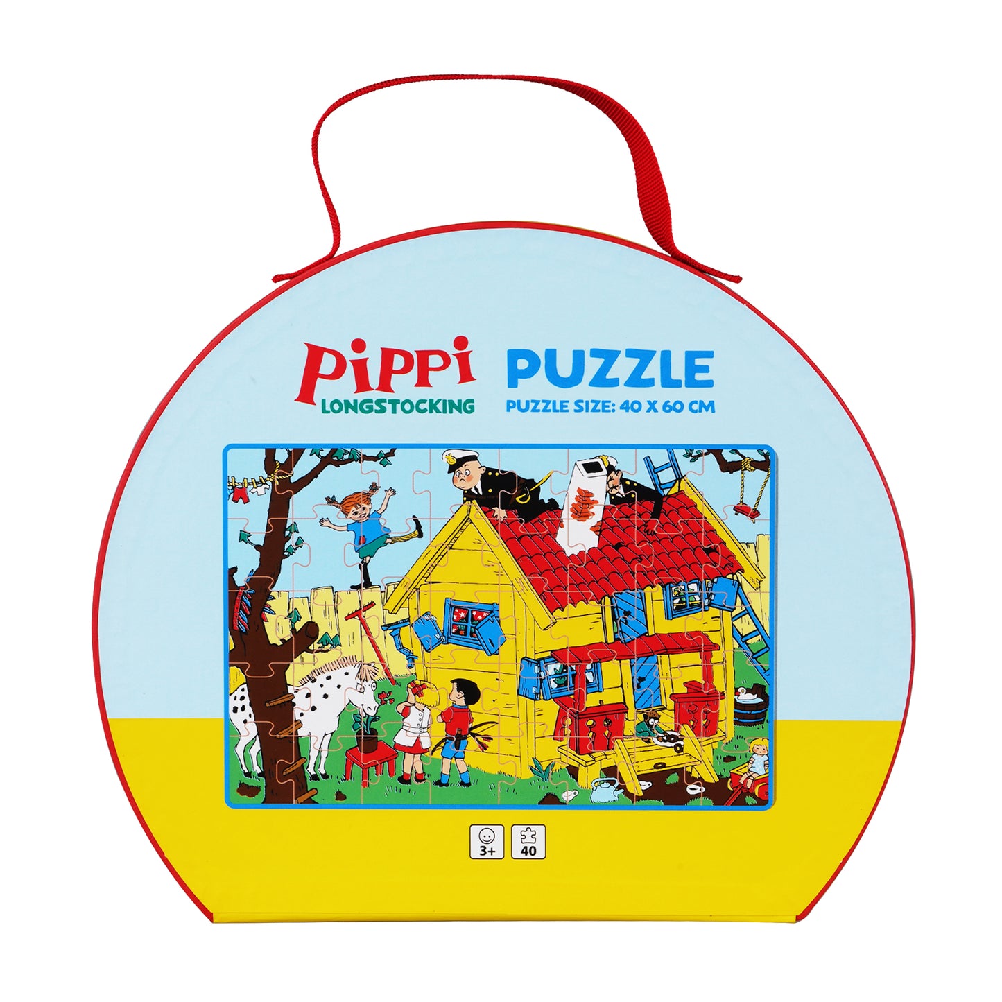 Pippi Longstocking suitcase with puzzle 40 pcs