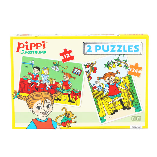 Pippi - 2 Puzzles - 12 and 24 puzzle pcs