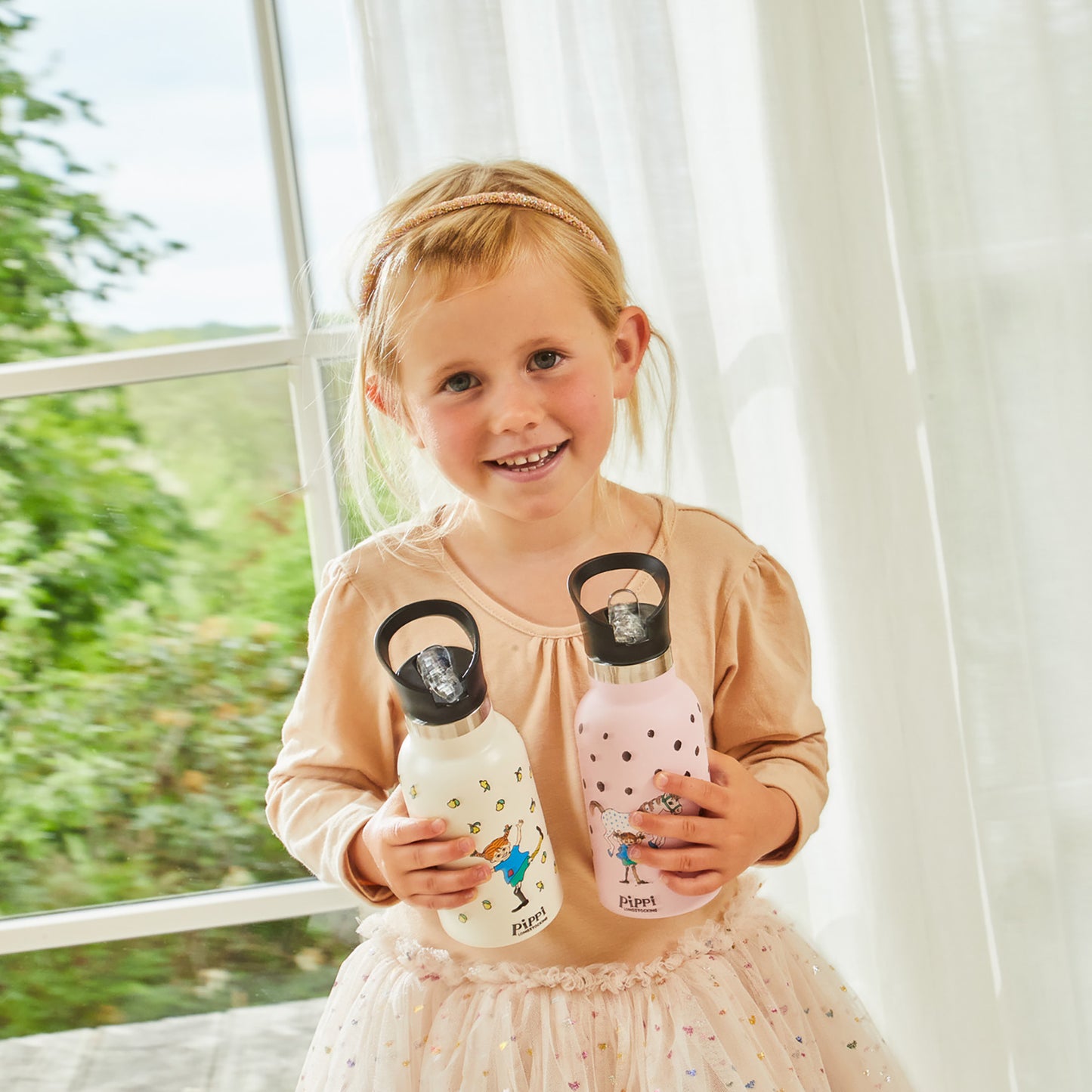 Pippi - Drikkeflaske - Beige