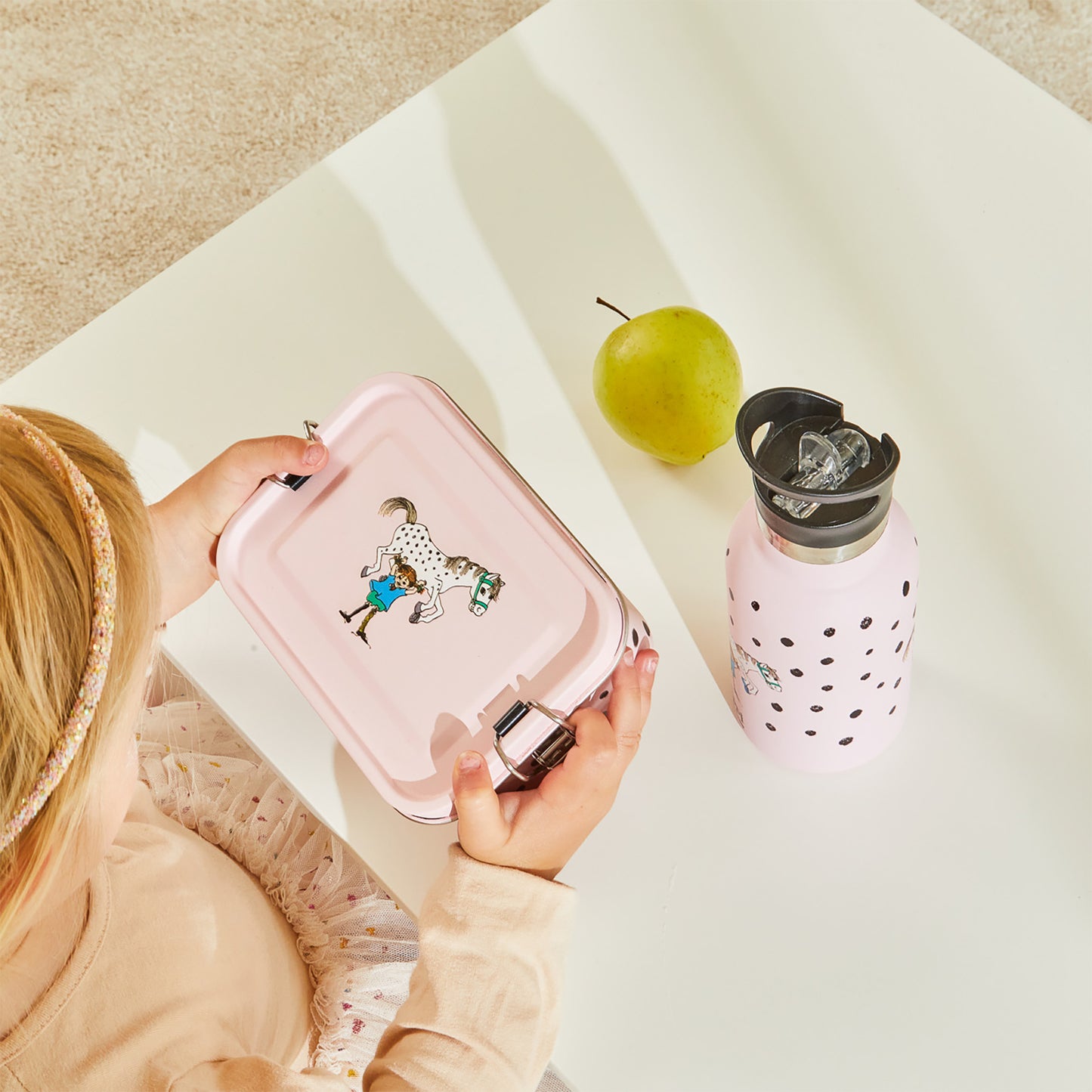 Pippi - Lunch Box -  Pink