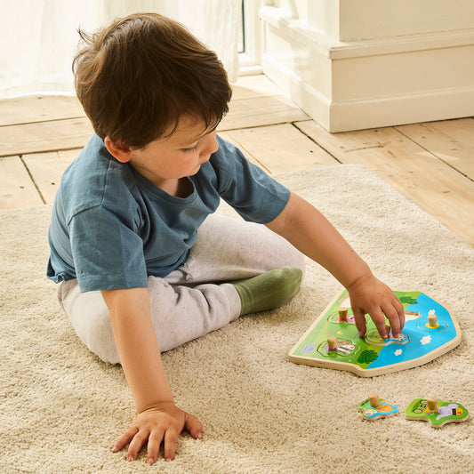 Peppa Pig - Wooden Peg Puzzle - Play Peppa Pig