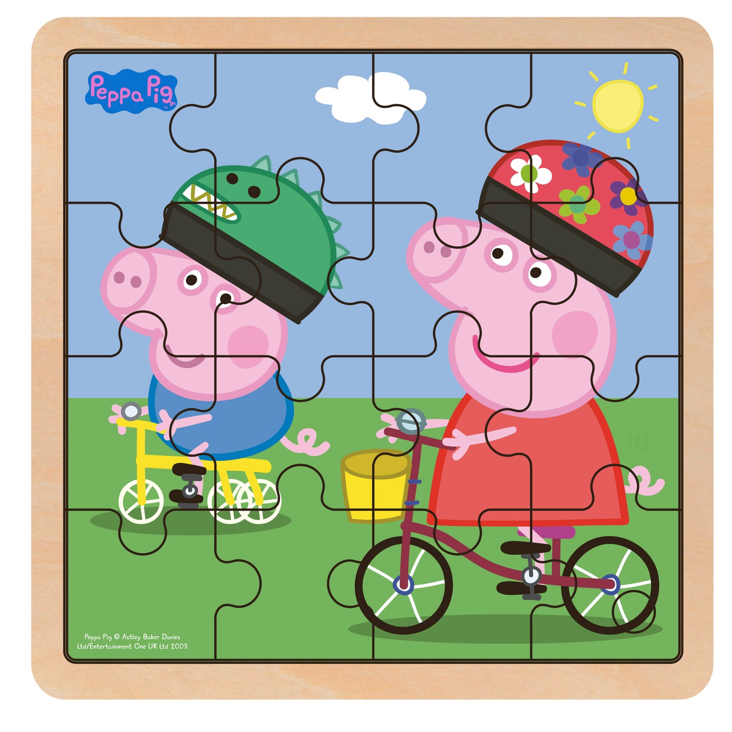 Peppa Pig - Wooden Puzzle - Bikeride