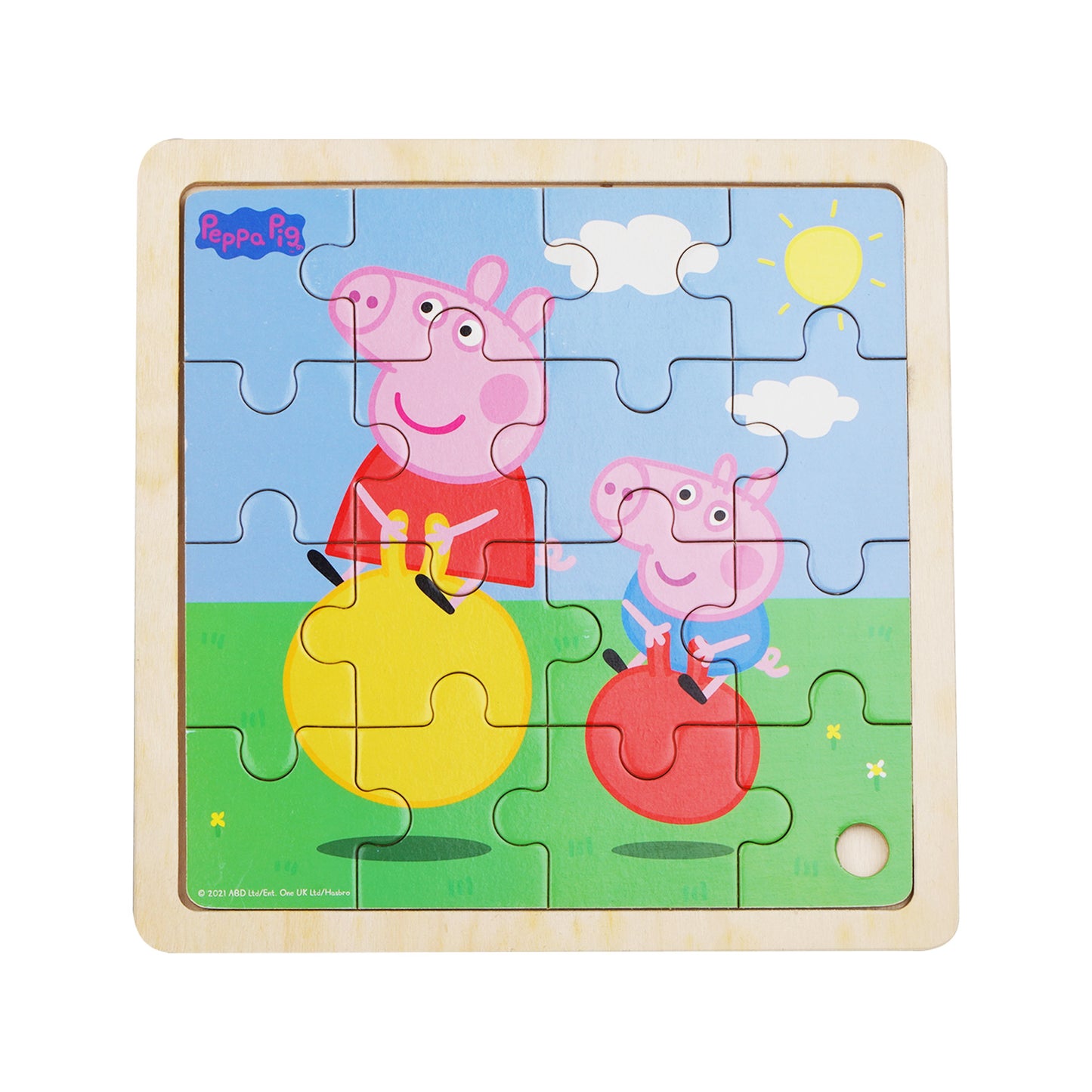 Peppa Pig - Wooden Puzzle - Bouncy Ball