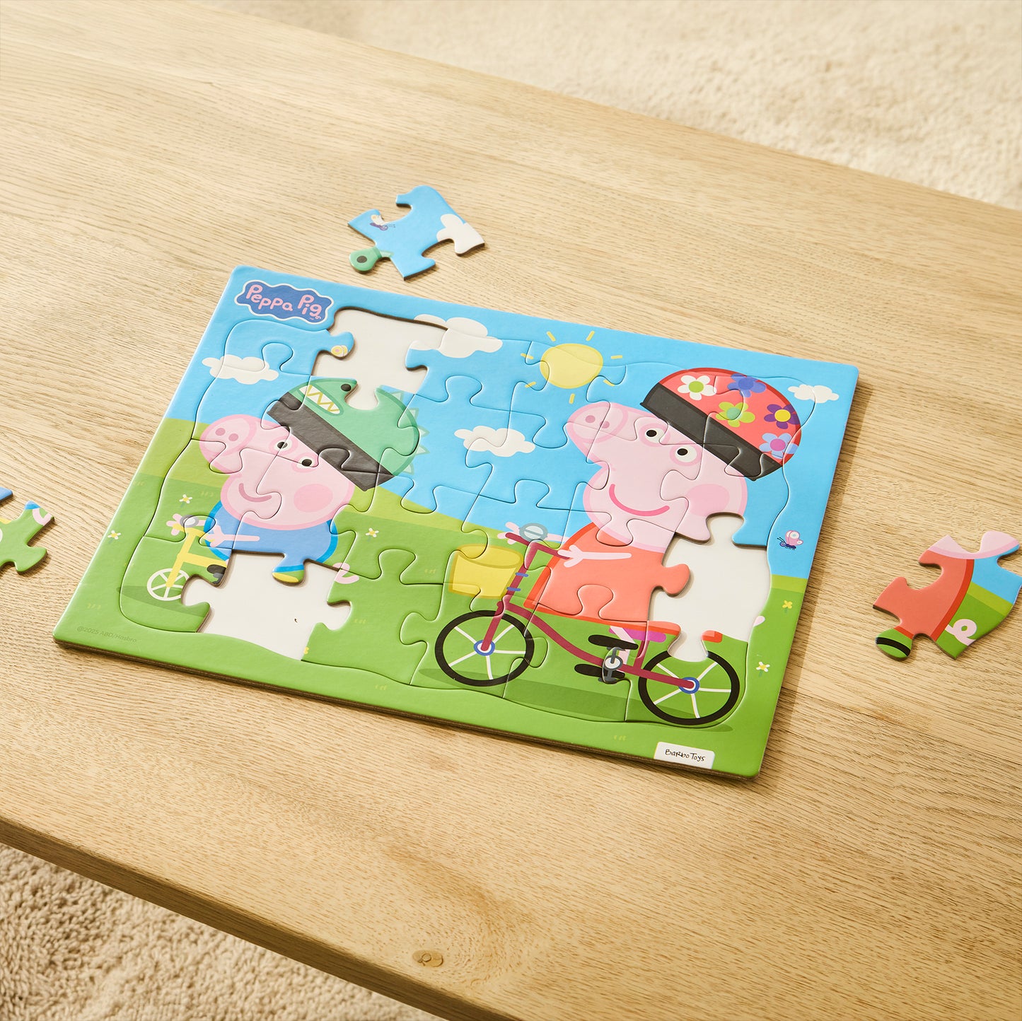 Peppa Pig - Framed Cardboard Puzzle - Bike
