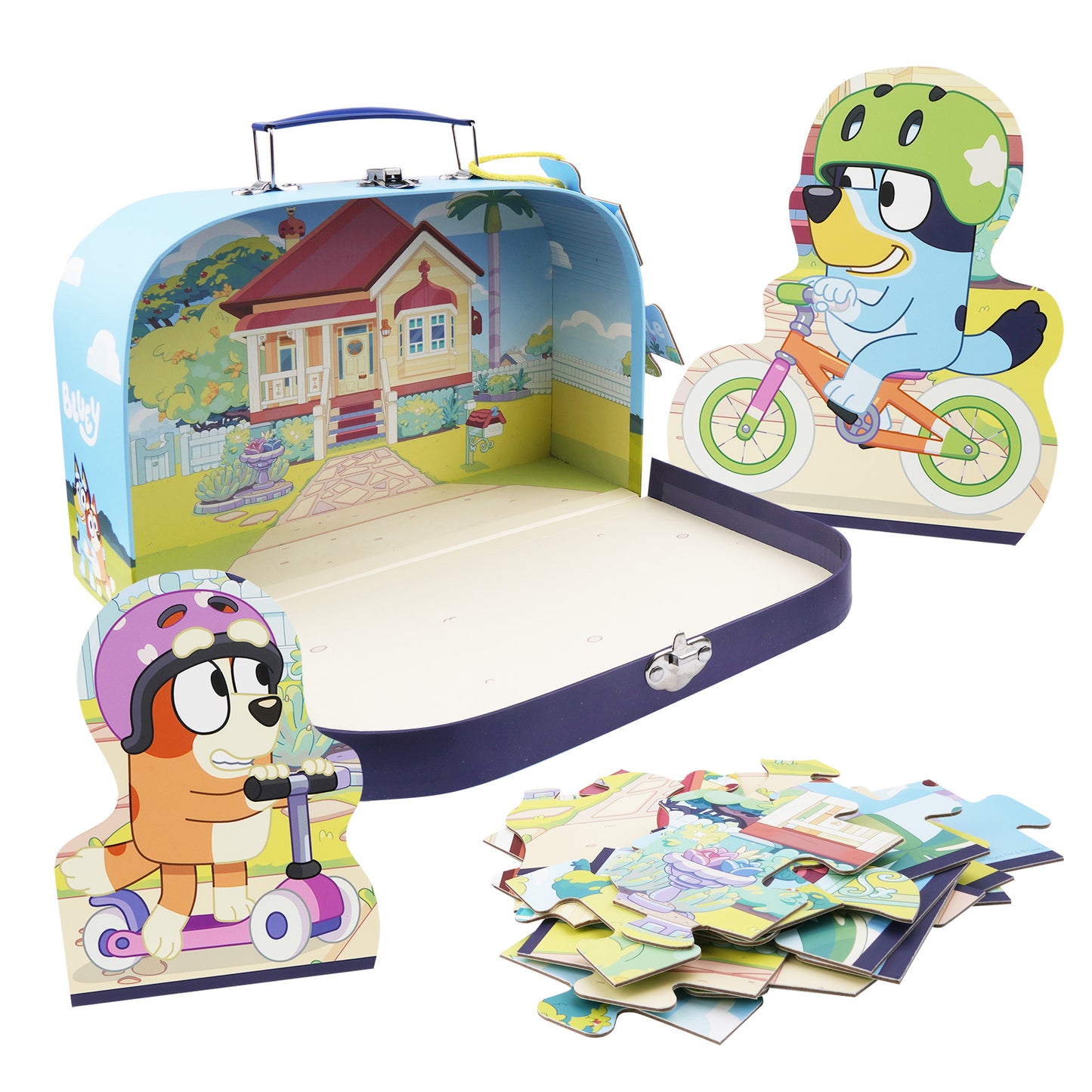 Bluey - Suitcase w. Puzzle - Bikeride