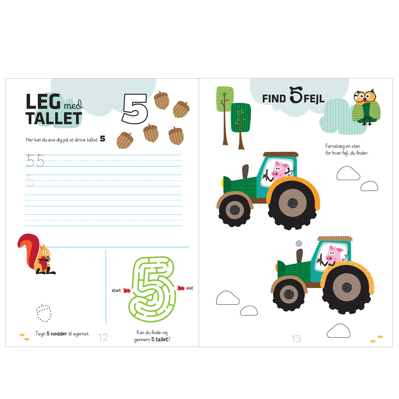 Aktivitetsbog Lær Tal med Wacky Wonders Bondegårdsdyr - 123 - FSC