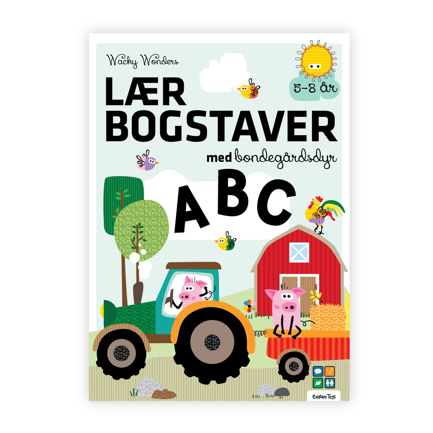 Aktivitetsbog Lær Bogstaver med Wacky Wonders Bondegårdsdyr - FSC
