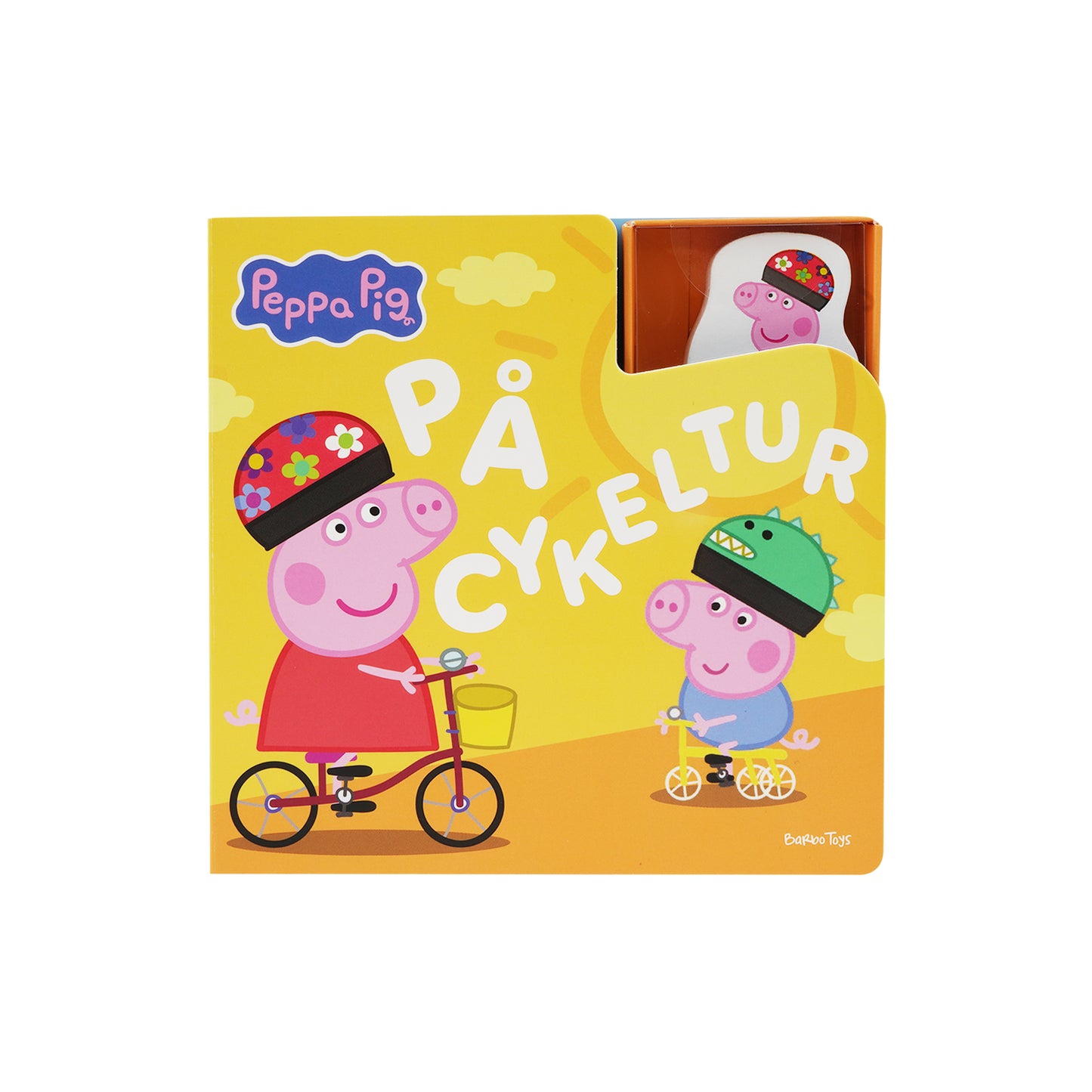 Gurli Gris - Bog med Træfigur – På Cykeltur - DK