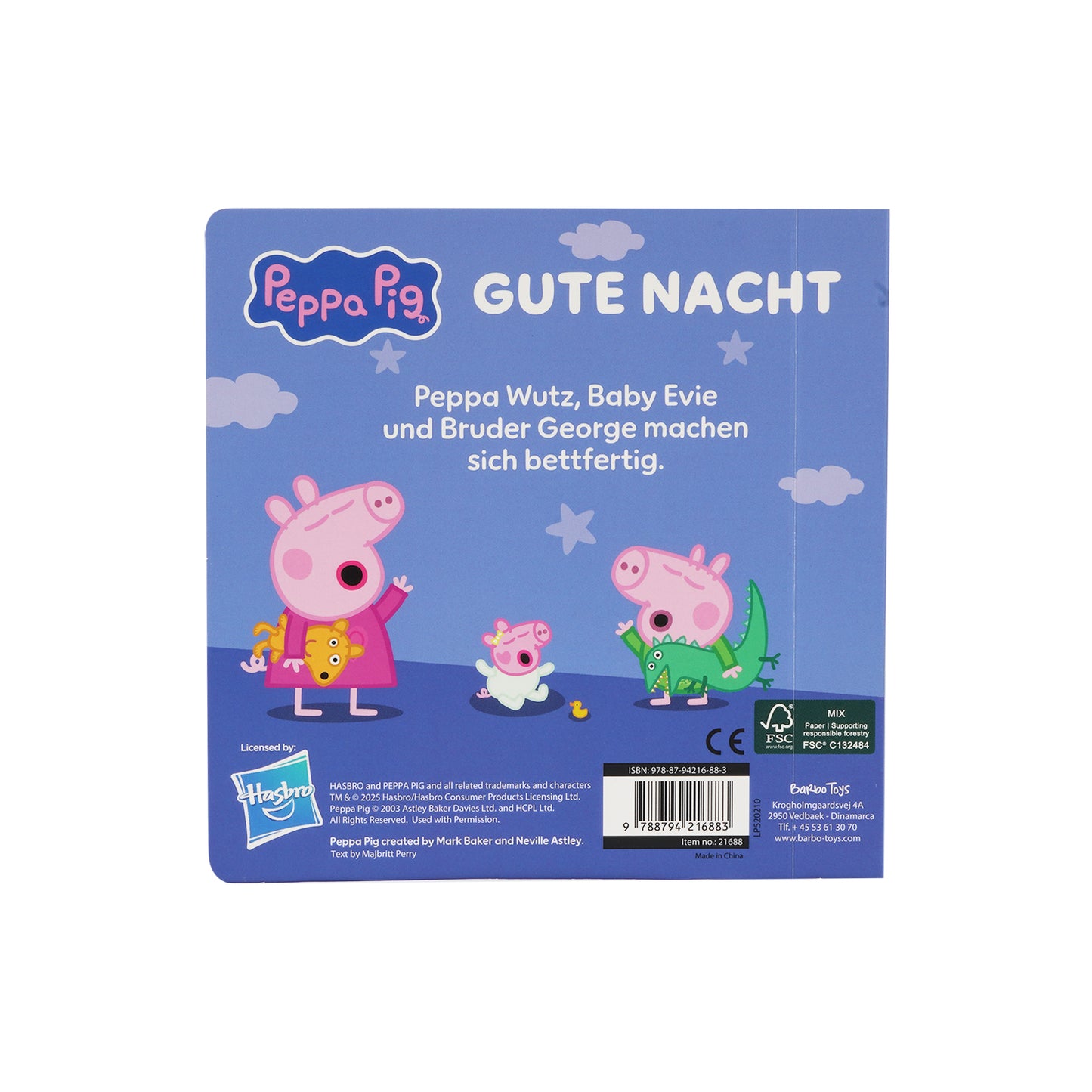 Gurli Gris - Bog med træfigur - Godnat - DK