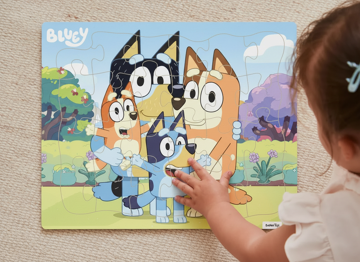 Bluey - Indrammet Pappuslespil - Familie