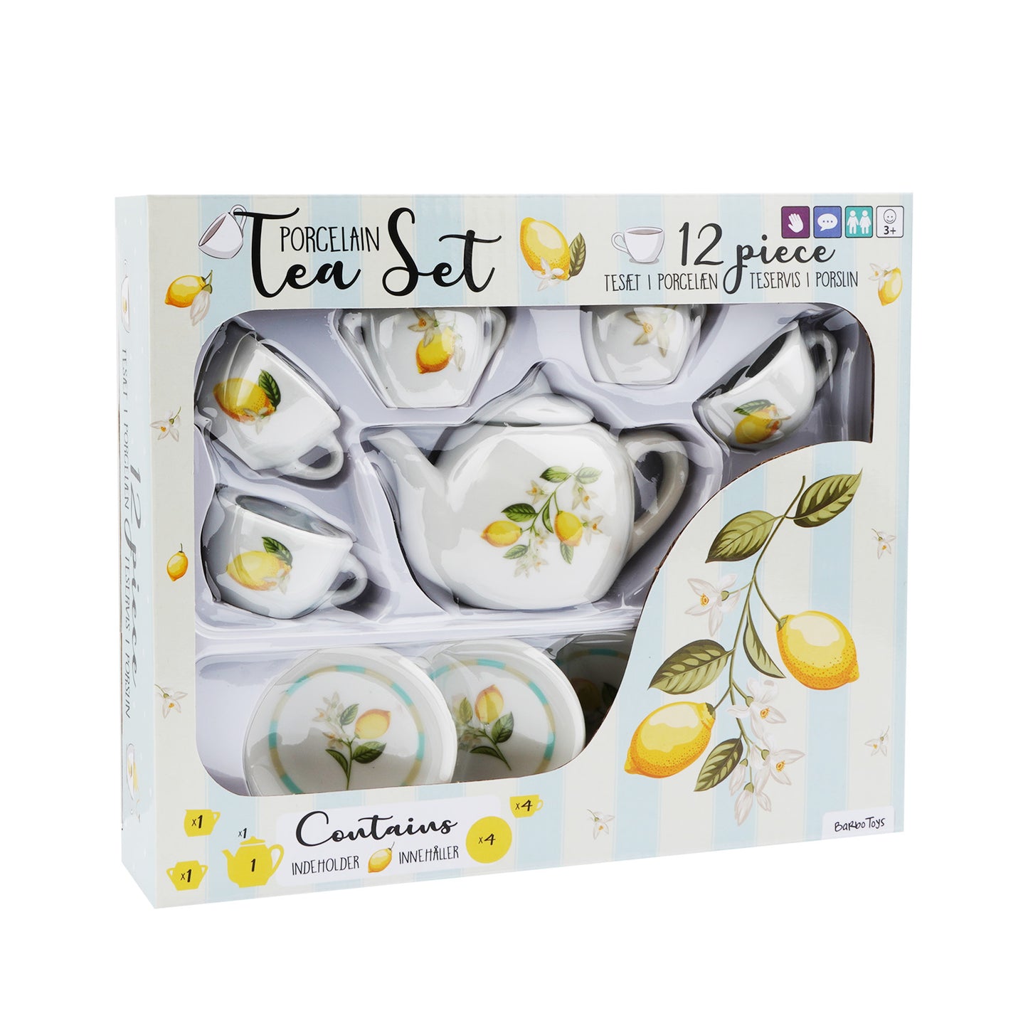 Citron - Porcelæn Tesæt - 12 dele