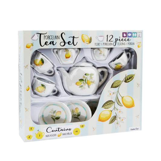 12 pcs porcelain tea set - Lemon