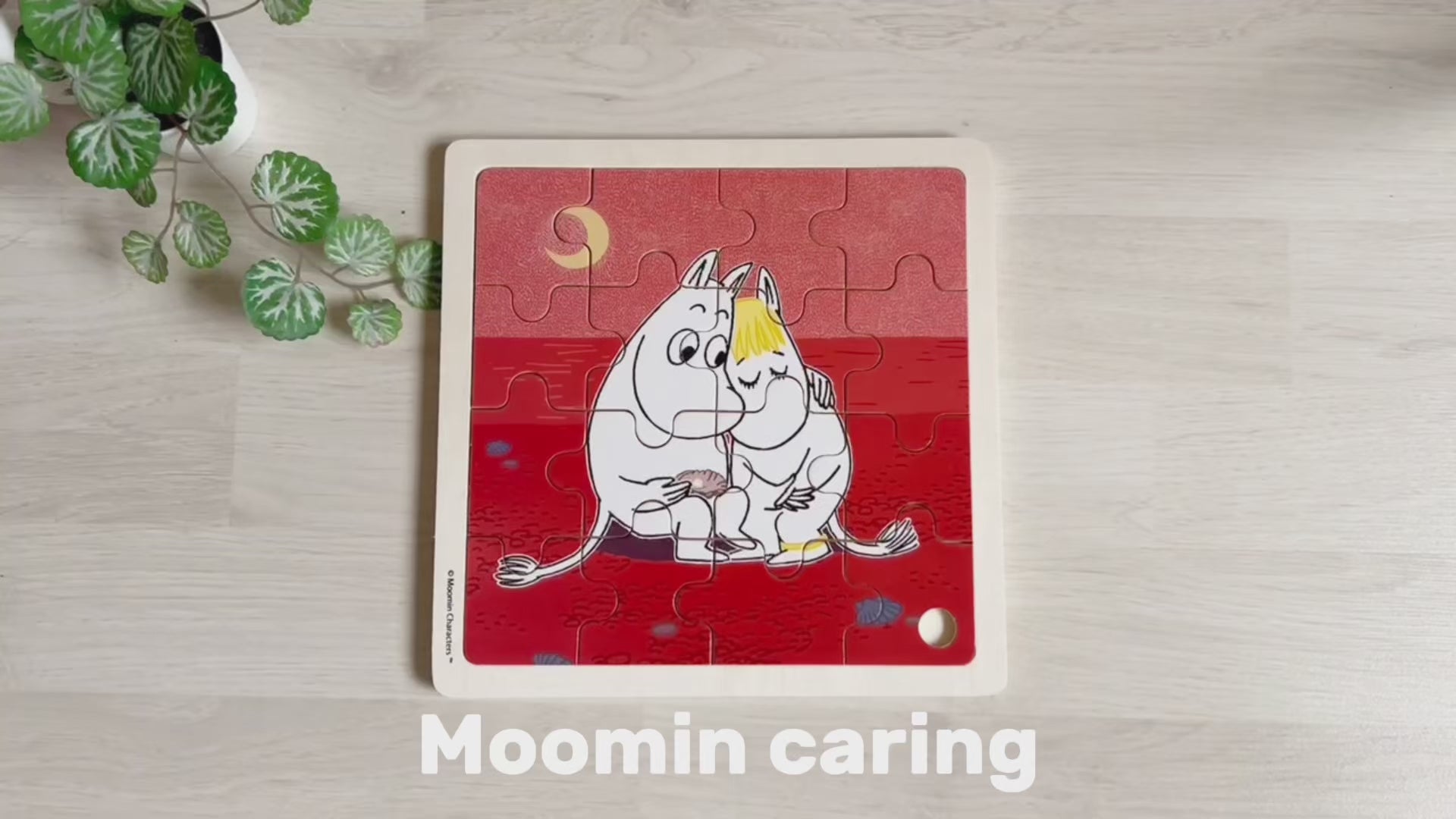 Moomin - Square Wooden Puzzle - Caring – barbotoys