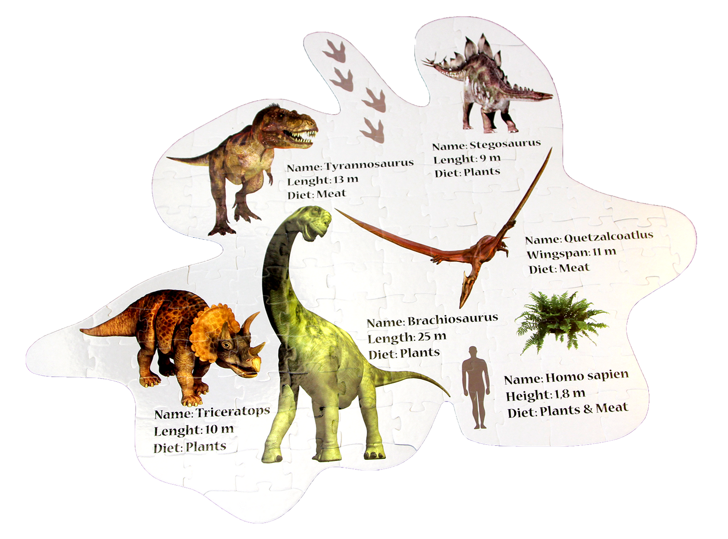 dinosaurs giant puzzle 120 puzzle pieces