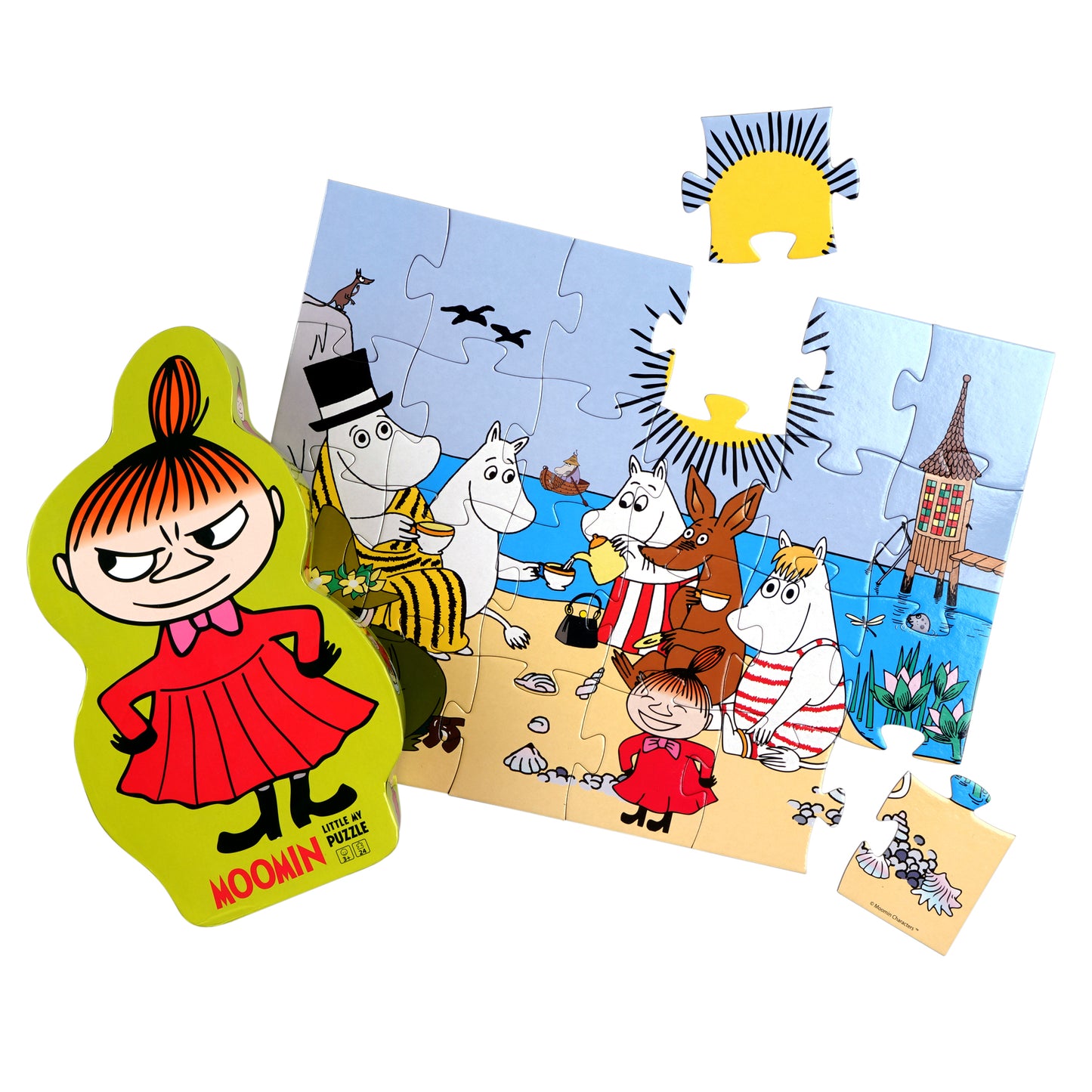 moomin little my deco puzzle box and puzzle pieces