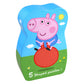 Peppa Pig deco puzzle game box called 5 shaped puzzles with george