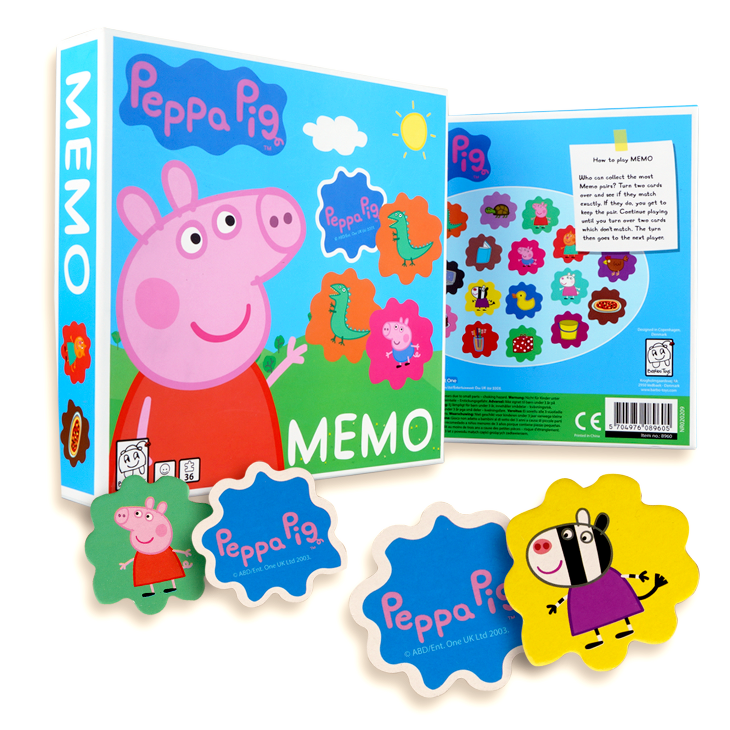 peppa pig memo game box