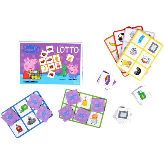 peppa pig lotto game box and game pieces