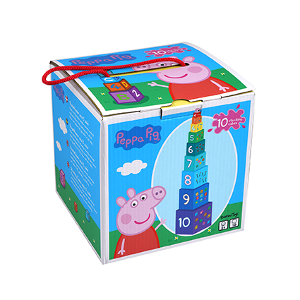 peppa pig 10 stacking cubes box game