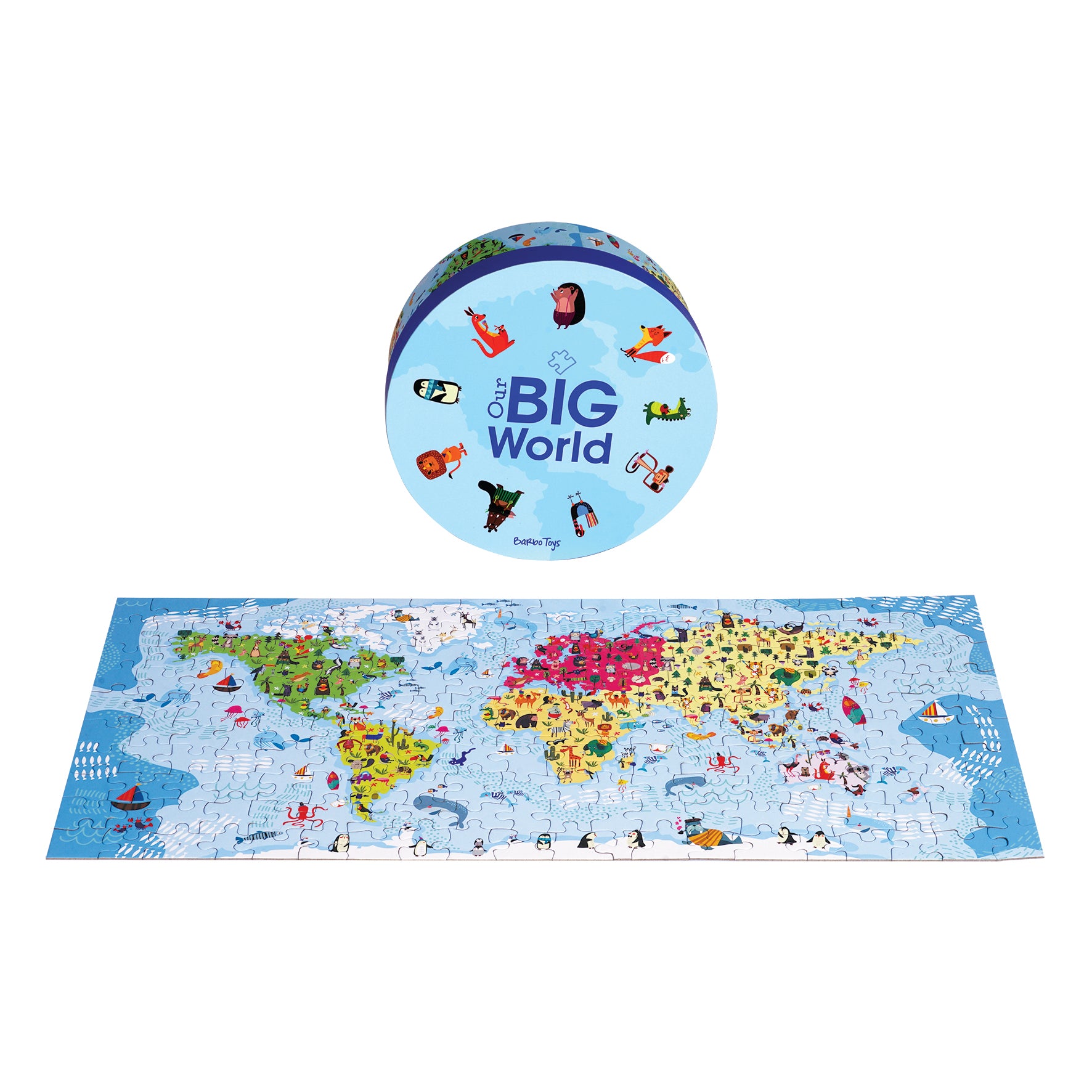 our big world puzzle game box 